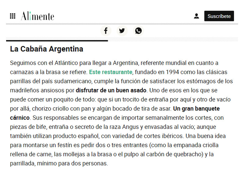 Ver articulo La Cabaña Argentina de Alimente-El Confidencial en pdf